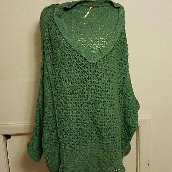 Free People blue knit sweater