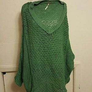 Free People blue knit sweater