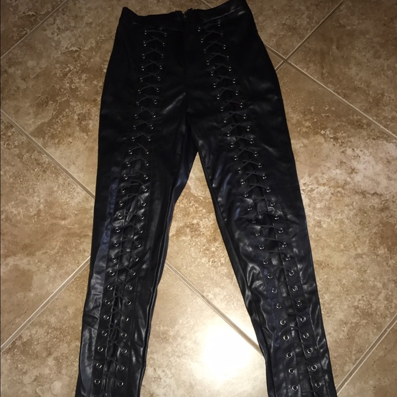 Black leather pants