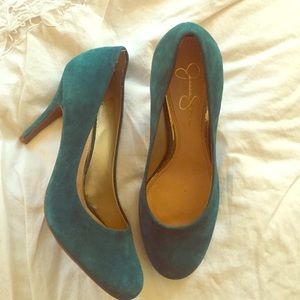 Jessica Simpson Teal Pumps