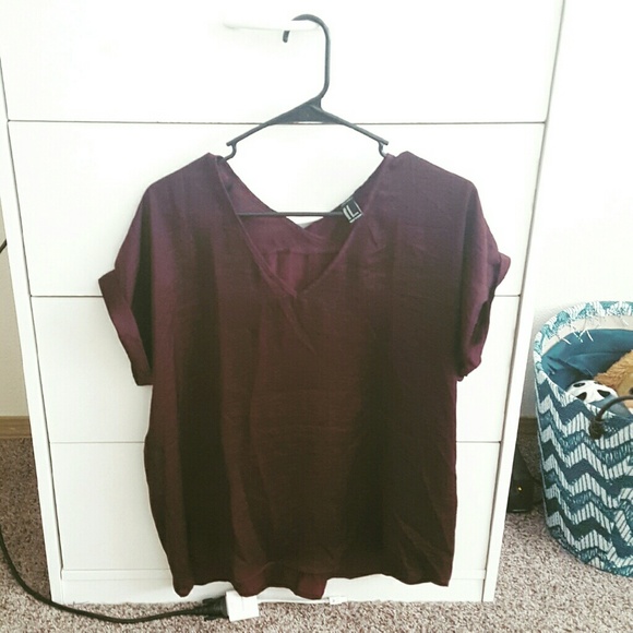 Maroon/Burgundy Woven Top