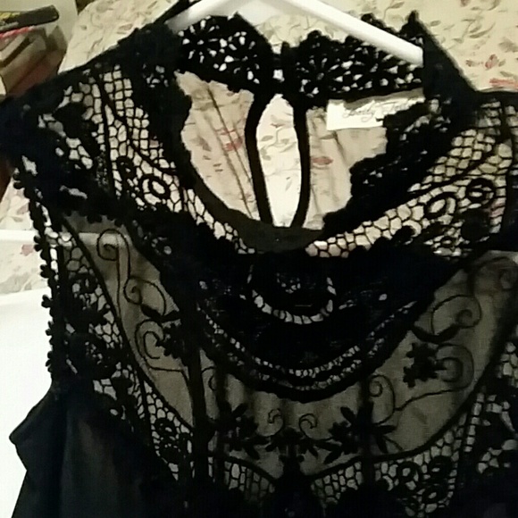 Black lace top