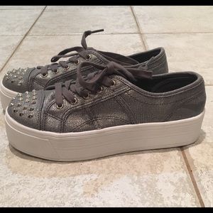 Sneakers with a platform