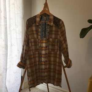Used Free People sequined flannel, sz. M