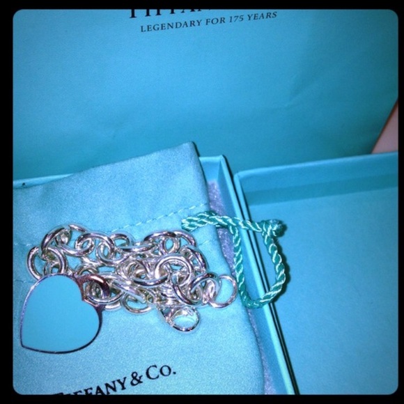 Tiffany blue heart charm bracelet