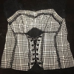 Tripp Plaid Corset Top Plus Size 2