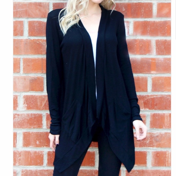 Black draped cardigan - Picture 2 of 2