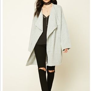FOREVER 21 Longline Drape-Front Cardigan