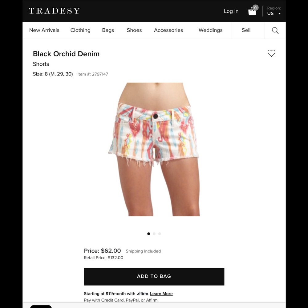 Jean shorts ikat multi colored