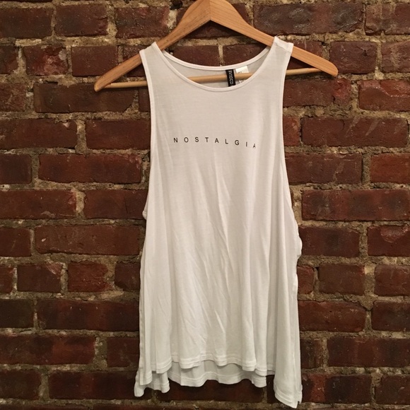 "Nostalgia" white tank! ✨✨✨