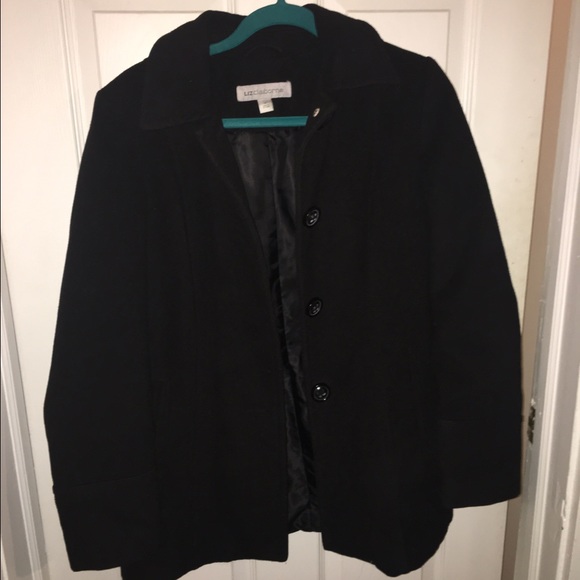 Liz Claiborne Black Peacoat size small
