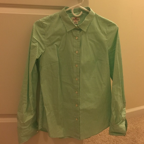 J crew mint green button down - Picture 1 of 3