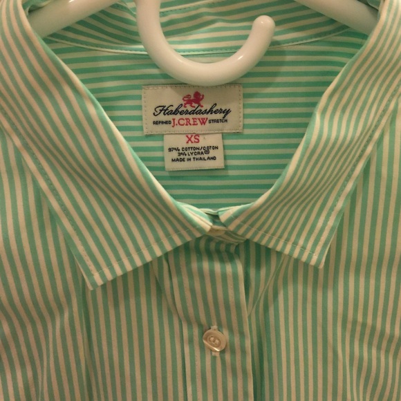J crew mint green button down - Picture 2 of 3