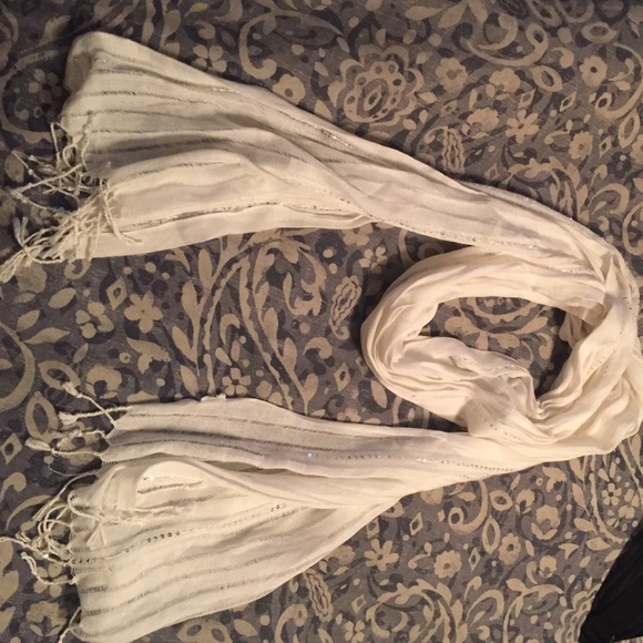 White Sparkly Scarf