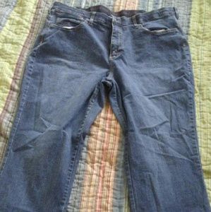 Blue bootcut jeans