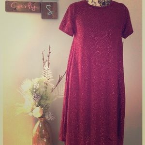 Lularoe Elegant Carly, NWT, red, small