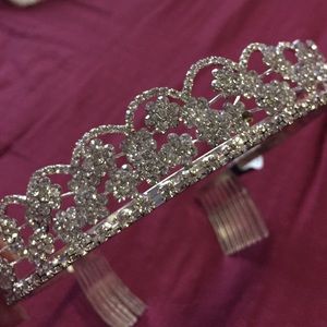Silver rhinestone tiara