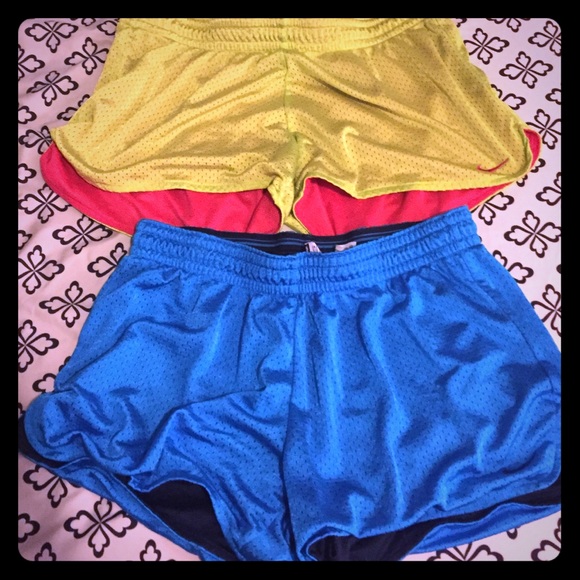2 pairs of mesh nike shorts