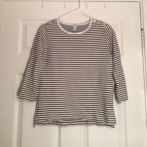 Boxy Striped 3/4 Sleeve