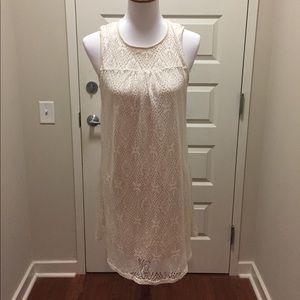 Ella Moss Cream Crochet Dress