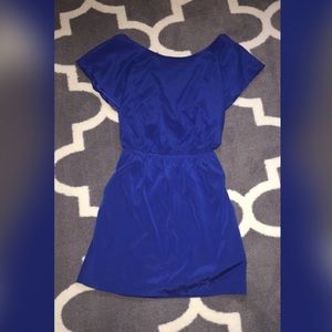 BEBE royal/electric blue silk dress w/open back ✨✨