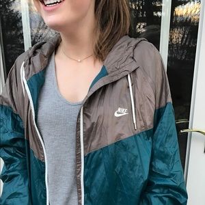 nike teal/grey windbreaker