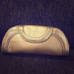 Versace Parfums small gold clutch