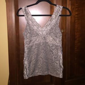 Grey lace top