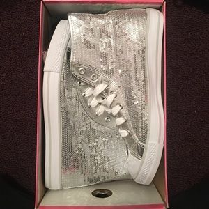 Silver Sequin High Tops