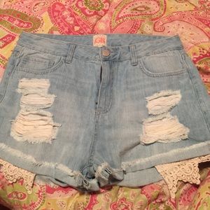 Denim shorts