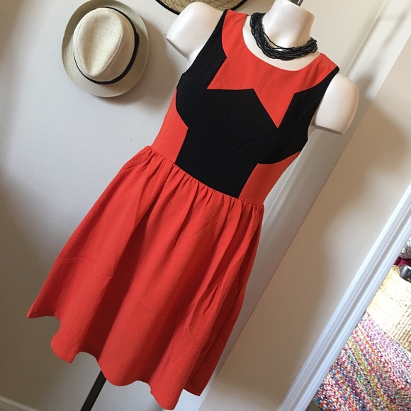 ina Dresses & Skirts - 🌼Orange & Black dress