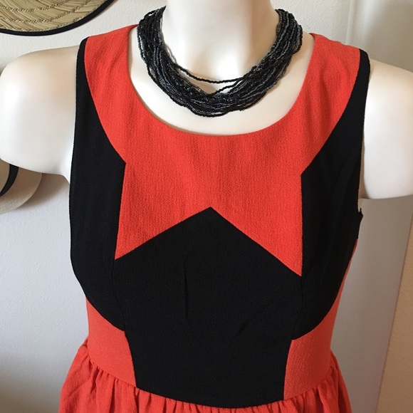 🌼Orange & Black dress - Picture 2 of 6