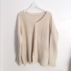 Cream Knitted Luxe Oversized Sweater