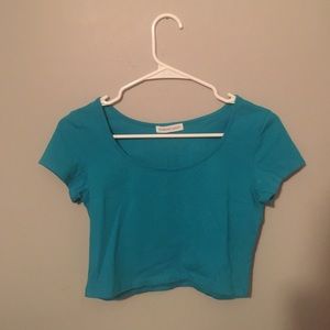 Blue crop top
