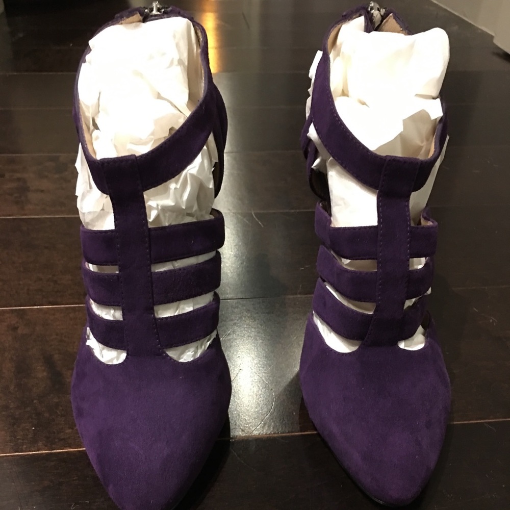Giuseppe Zanotti Purple Suede Heels, Size 39