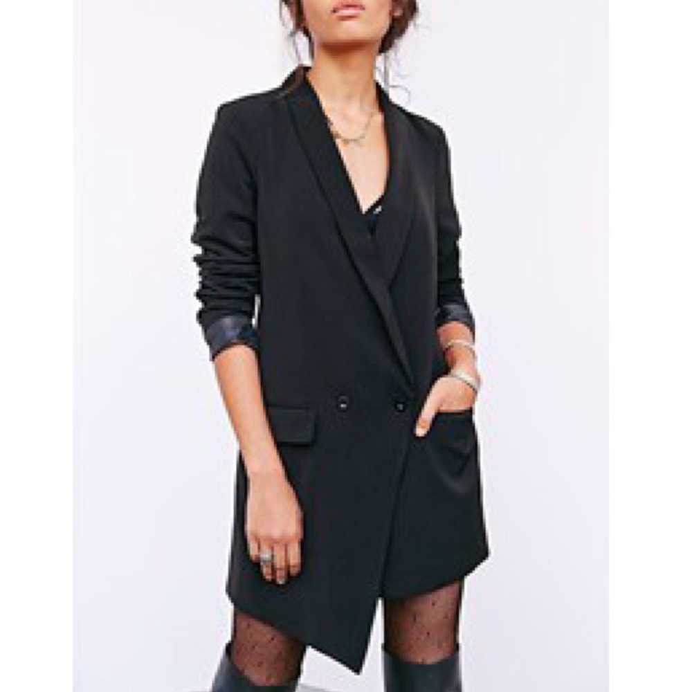 Silence + Noise Asymmetrical Long Blazer