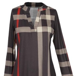 NWT Cupshe Absolutely Fabulous Plaid Hi-Low Blouse
