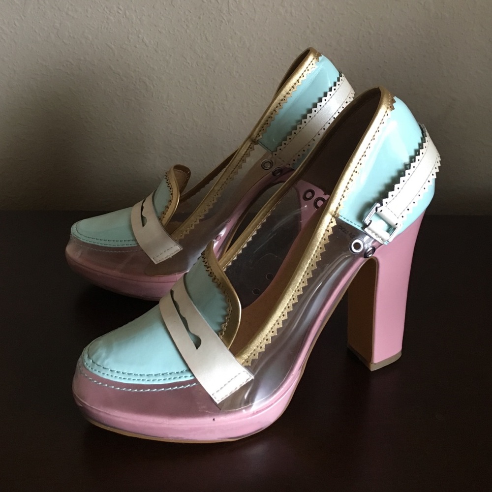 Penny Loves Kenny Patent Platform Pumps