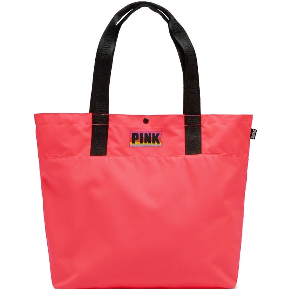 New Victoria Secret Pink tote neon coral