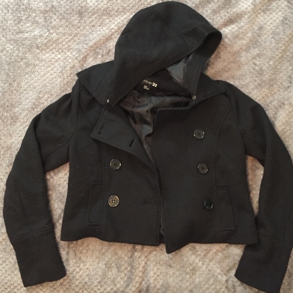 Short black peacoat - Picture 3 of 4