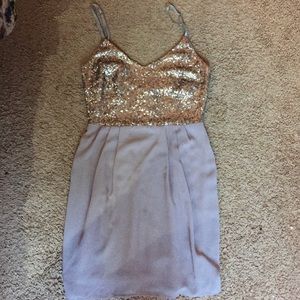 Grey, sequined dress