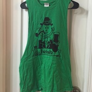 Men's muscle St Patrick tee- no sleeves
