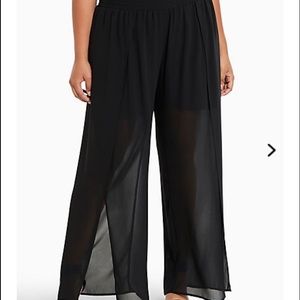 Torrid chiffon side slit pant