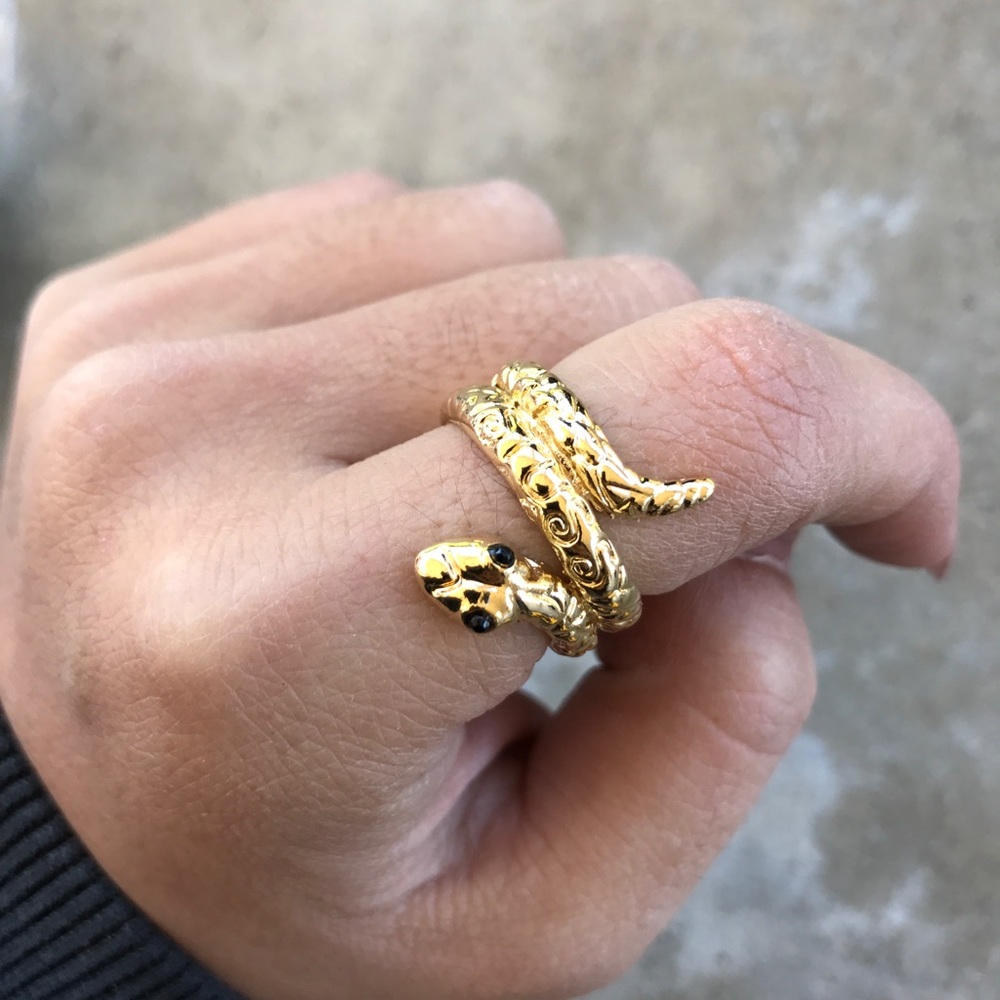 Stussy Snake Charmer Wrap Gold Ring