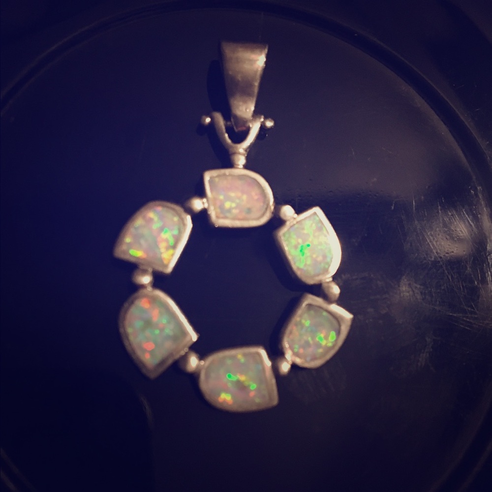 White opal pendant