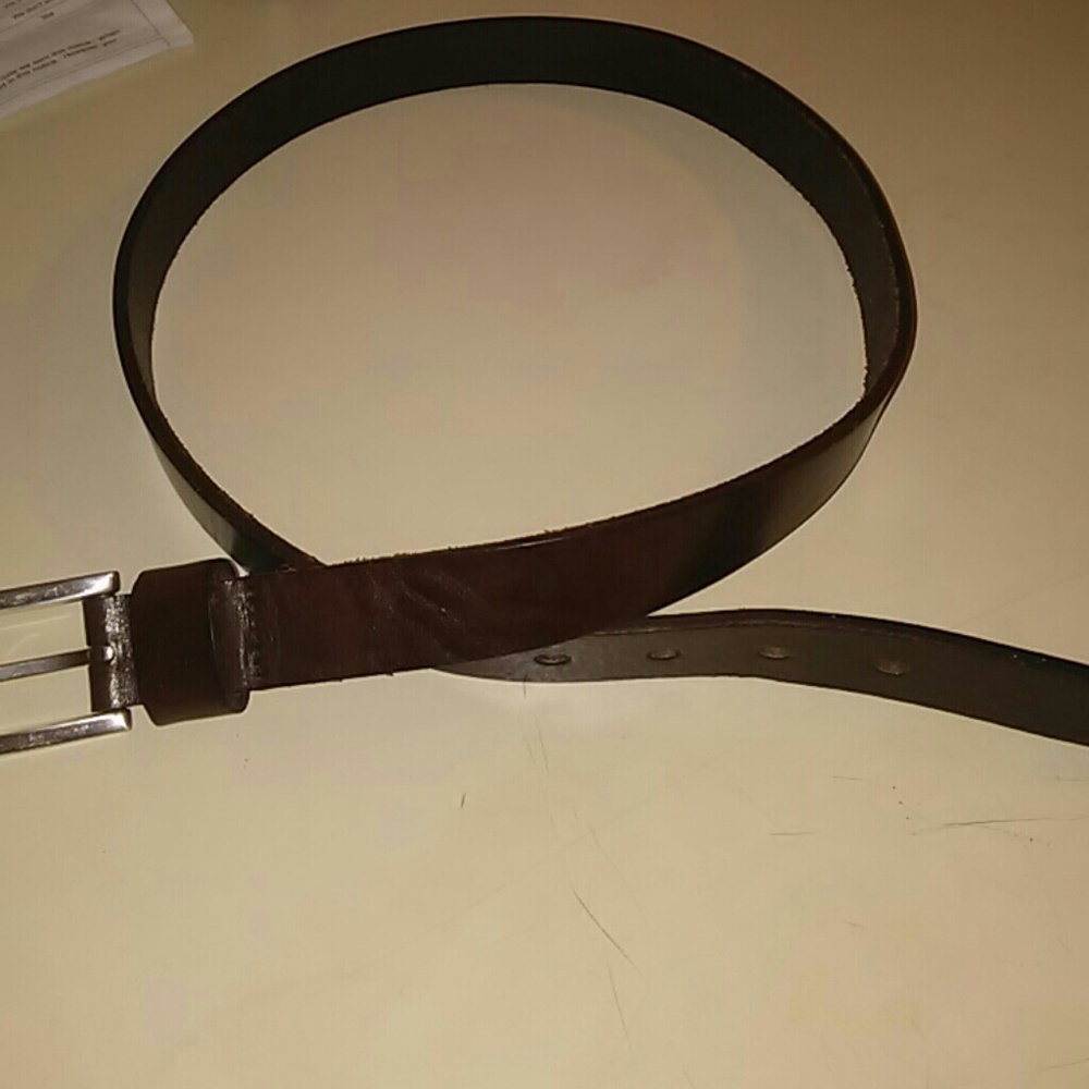Leather belt.