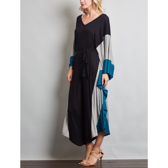 BRENDAN flowy & boho chic jumpsuit - BLUE mix - Picture 3 of 4