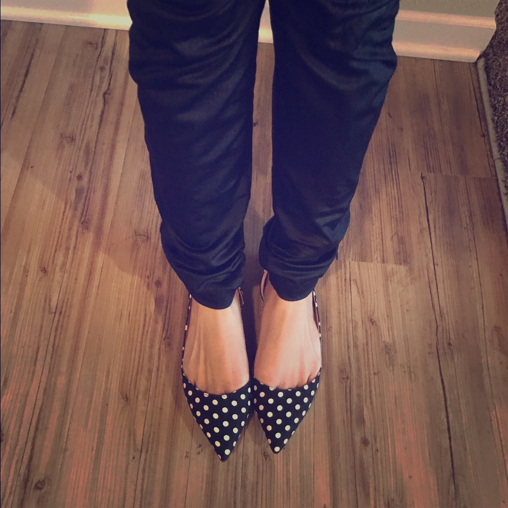 Super cute polka dot flats