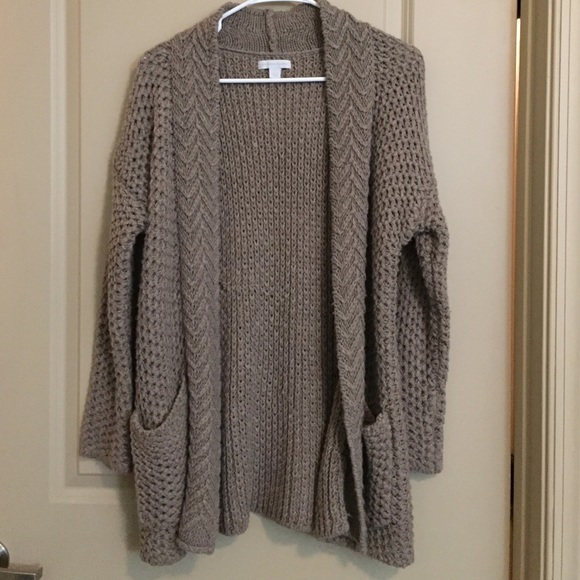 New York & Company Sweaters - Brown knit "coatigan"