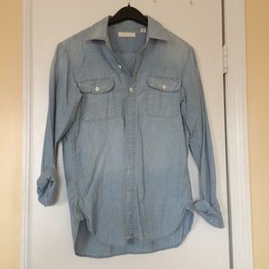 Men's Indigo Chambray Long Sleeve Shirt